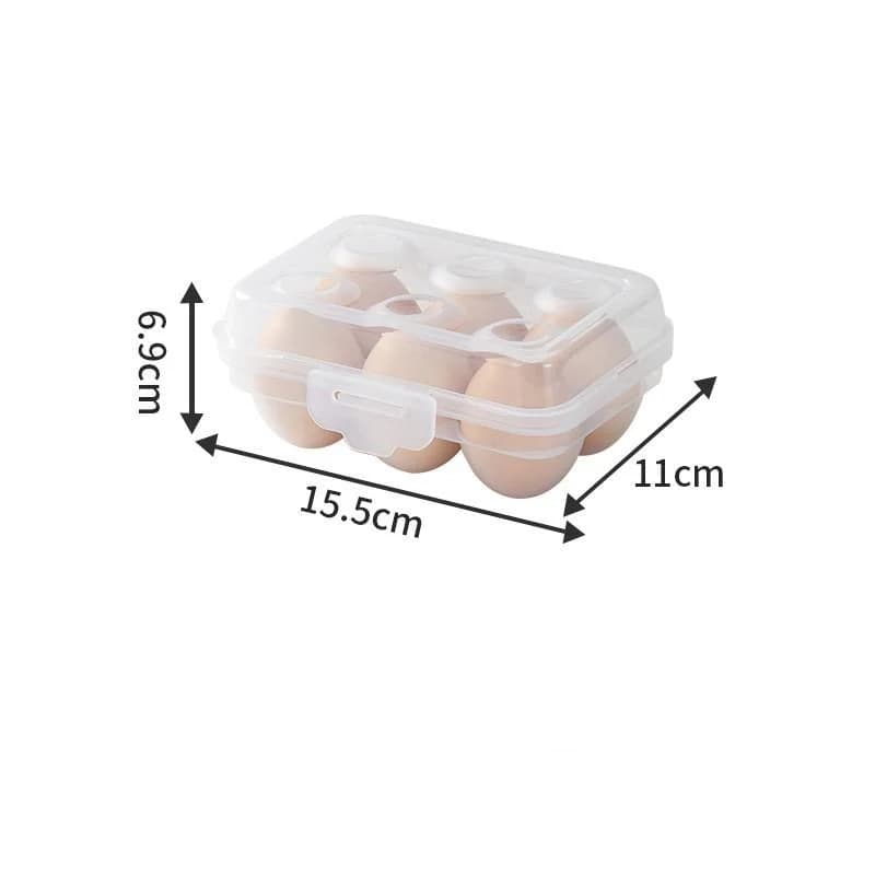 Egg Holder Plastic Egg Storage Box Egg Organizer for Fridge Portable Egg Tray with Lid for Refrigerator Camping Hiking Outdoor