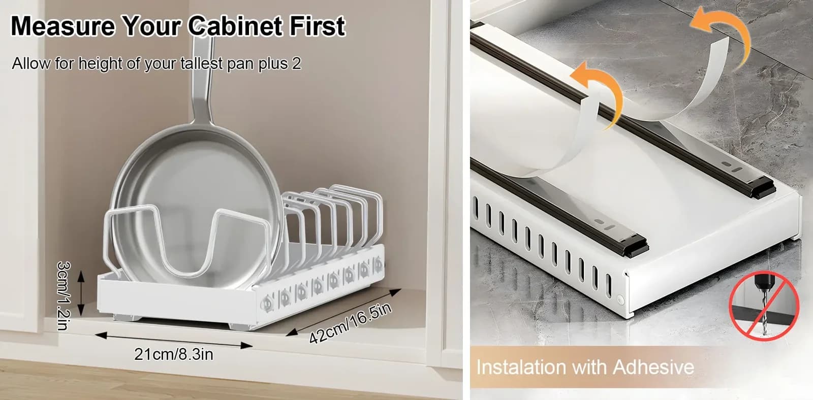Hot SaleMultifunctional Pull-out Sliding Kitchen Storage Rack Drawer Organizer for Pan Lids Spices Bowls Plates Cookware Storage