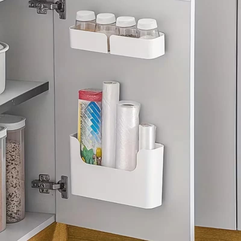 Wall-Mounted Cabinet with a Door Storage Box, Designed for Cabinet Hooks for Cling Film,Storage Bags,Bathroom Essentials
