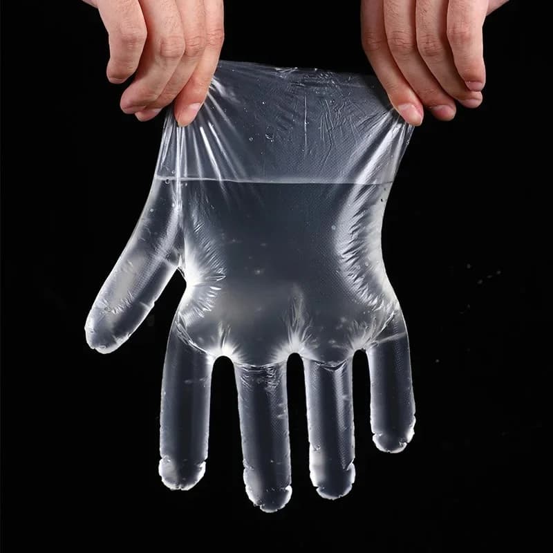 Clear Disposable Gloves Transparent Plastic Gloves Latex Free Food Prep Safe Gloves for Cooking Cleaning BBQ Kitchen Things
