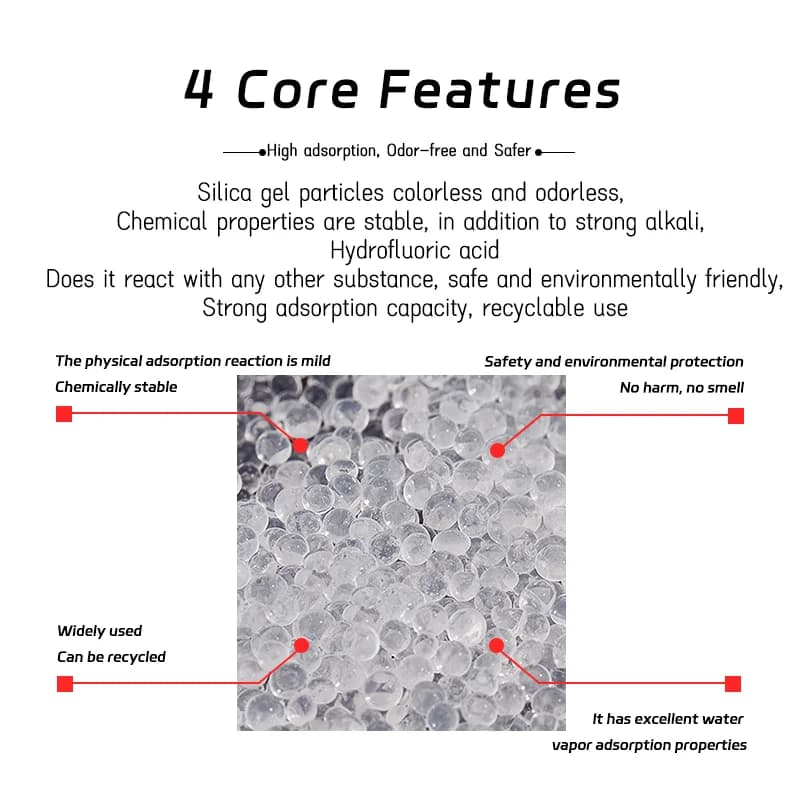 2/5/10/20/30g Package Non Toxic Silica Gel Desiccant Damp Kitchen Room Living Moisture Dehumidifier Absorber Bag