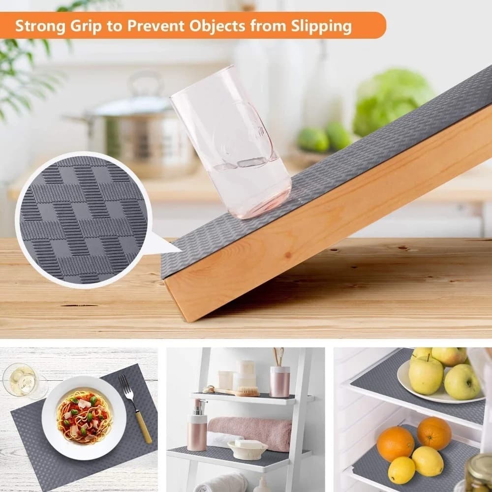 Non Slip Shelf Liner Drawer Mat Cabinet Storage Pad Kitchen Cupboard Organizer Waterproof Anti Skid Placemat for Dining Table