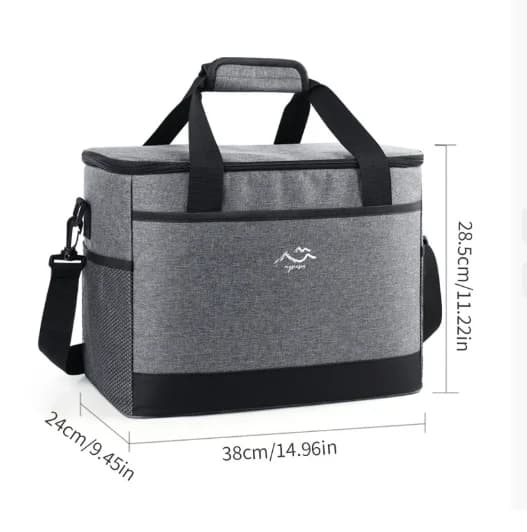 Large-Capacity Square Ice Packs Minimalist Insulated Lunch Box Bag Crossbody Fresh-Keeping Picnic Bag for Outdoor Use