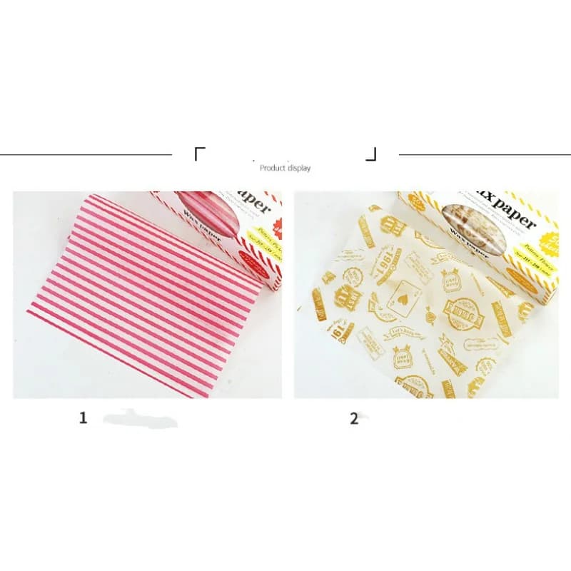 50Pcs/Lot Wax Paper Food Grade Grease Paper Food Wrappers Wrapping Paper For Bread Sandwich Burger Fries Oilpaper Baking Tools